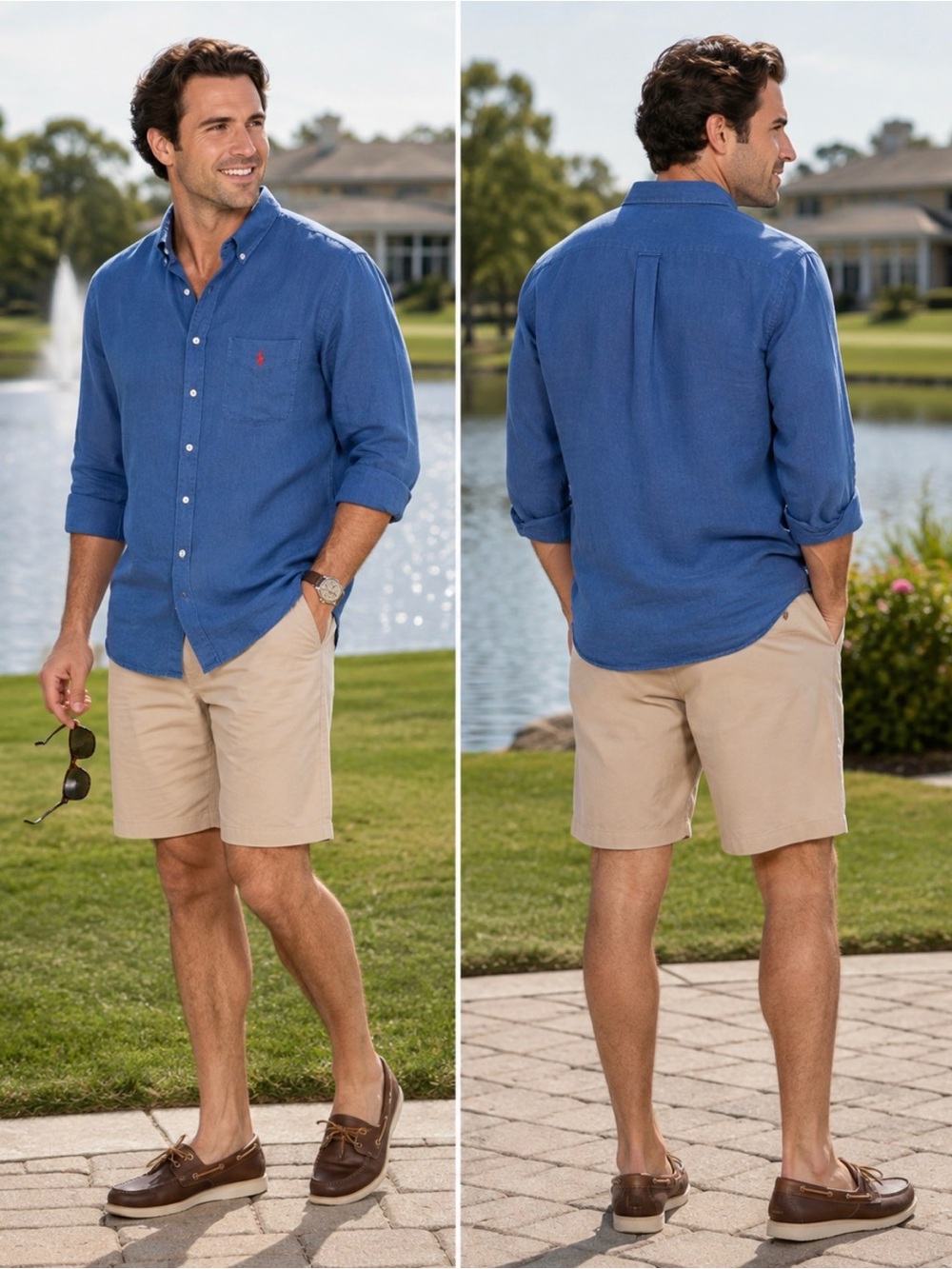 Mens linen Ralph Lauren shirt